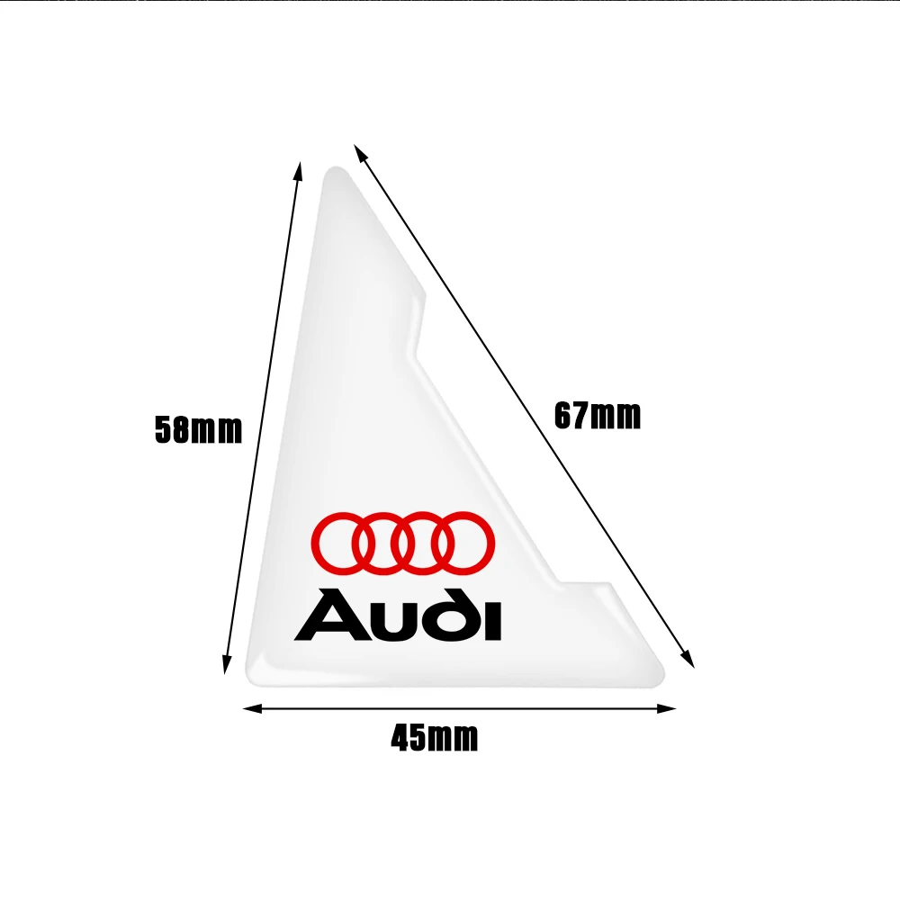 2/4 шт. прозрачная наклейка на угол двери автомобиля защита от царапин для Audi Sline