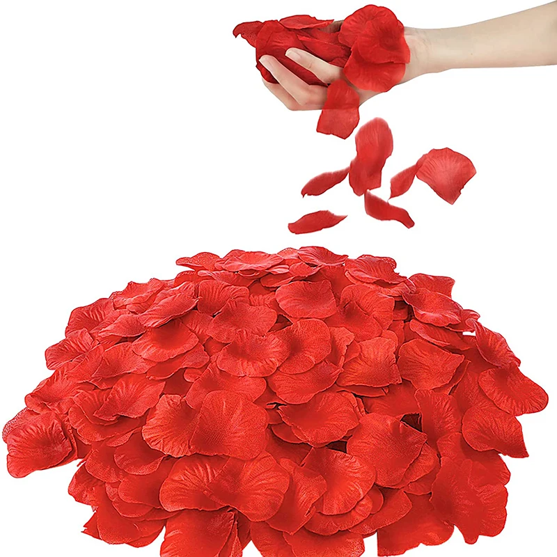 

100/200/500/1000 Pieces Artificial Rose Petals Artificial Flower Silk Petals For Valentine Day Wedding Decoration Fake Flower