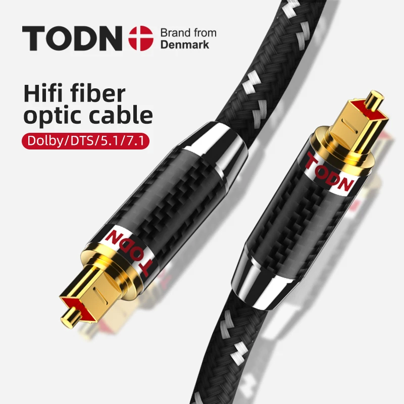 TODN Digital Optical Audio Cable Toslink SPDIF optic fibre cable Cable for HiFi5.1 7.1 Amplifiers Blu-ray Player Xbox 360 Soundb