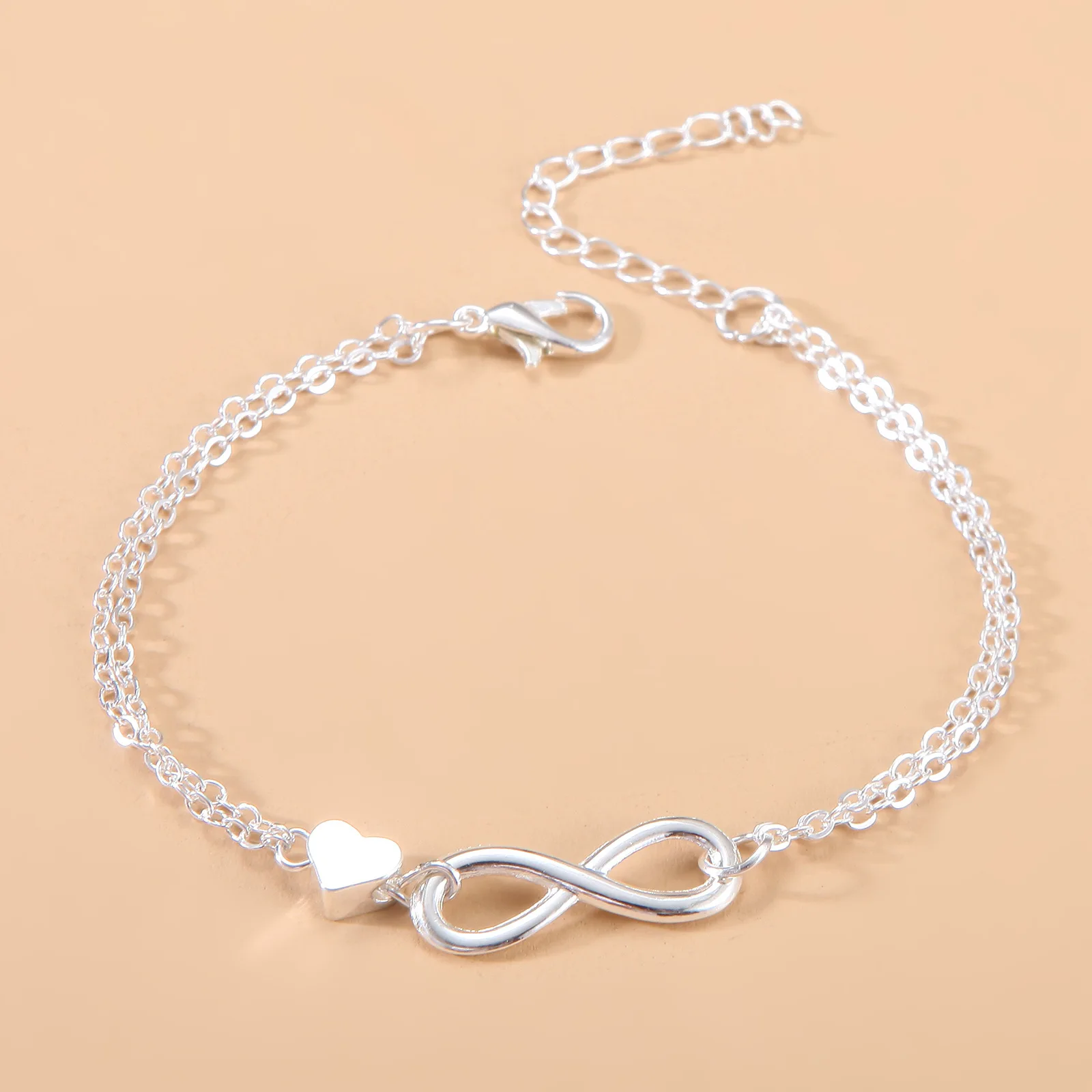 

Rhinestone Infinity Bracelet 8 Number Pendant Charm Bangle Couple Fashion Jewelry for Women Men Lover Friend Lover Gifts