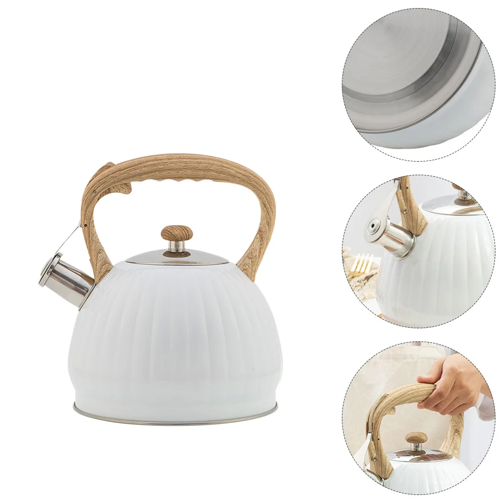 

Kettle Water Teapot Whistling Tea Boiling Hot Boiler Electricportable Modern Pot Woodwarmer Handle