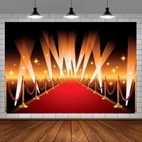 Red Carpet Stage Photography Backdrop Spotlight Sparkly Superstar Drama Play Music Show Background Birthday Baby Shower Banner