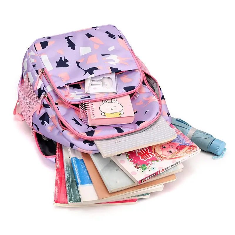 Elementary Student School Backpacks Children Girls Purple Orthopedic bags Korean Style Teens School Traveling Rucksack