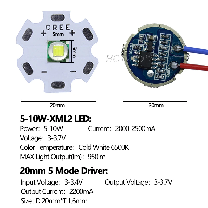 

LED драйверы для фонарика HotRed 5 режимов 17мм 20мм 22мм