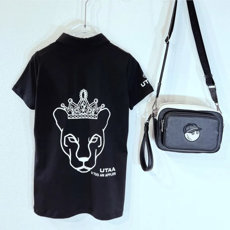 Women's Polo Shirts Sun Protection 4 Buttons Casual Work Quick Dry Short Sleeve Collared Golf Shirt