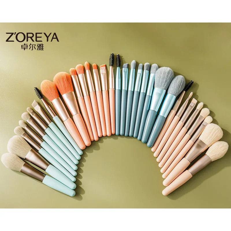 Фото Кисть для рассыпчатой пудры и теней Zoreya Morandi, 8 мини-кистей для макияжа, кисть для консилера №4