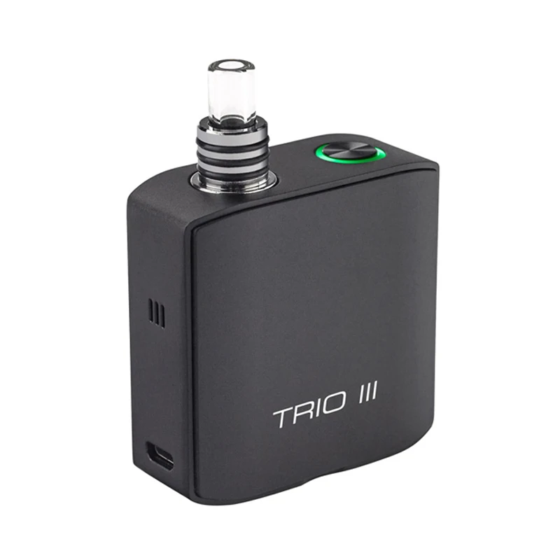 Original Trio III 3-in-1 Dry Herb & Wax & Thick Oil Herbal Mod Kit with Temp Control Function Can Fit Glass Water Filter