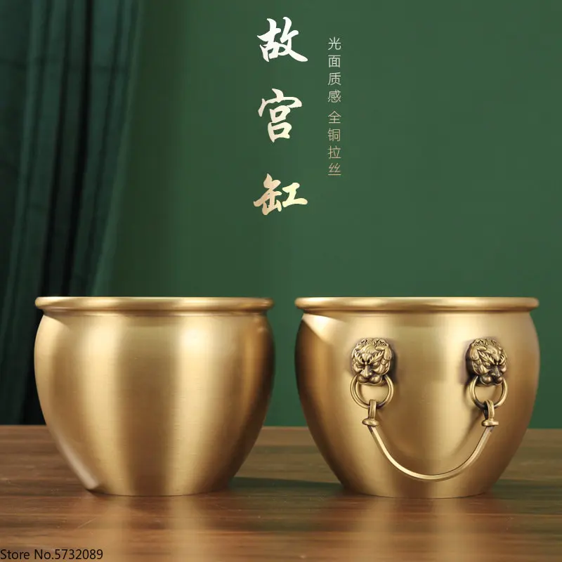 

Горшок в античном стиле, художественное украшение для дома, бронзовое украшение в виде головы льва