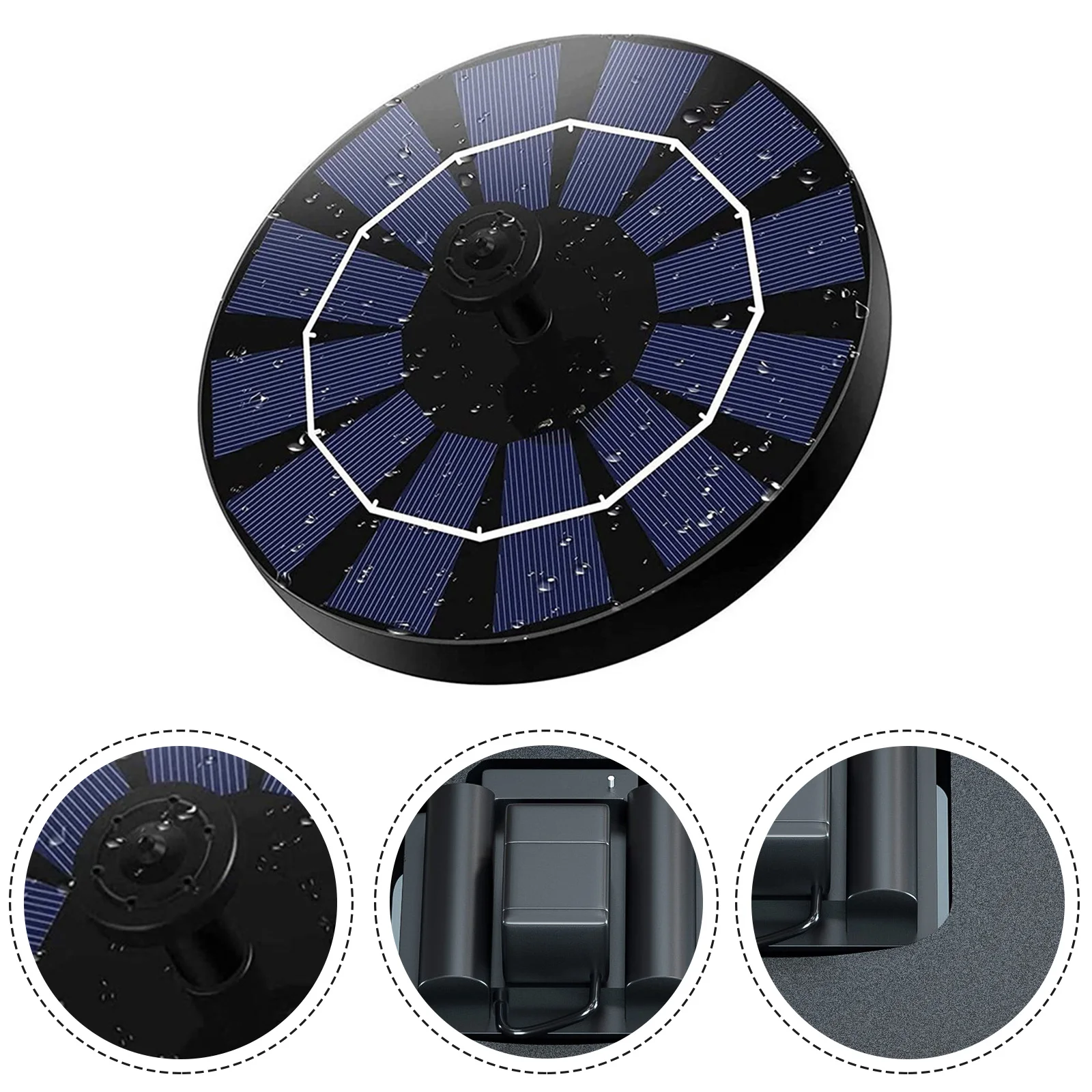 

Solar Fountain, Bird Bath Solar Fountain Solar Powered Water Pump Camping Equipments Accessories For Camping