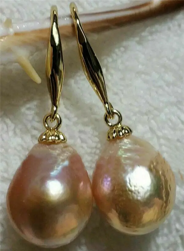 

NATURAL AAA 10-12MM SOUTH SEA BLACK PEARL EARRINGS
