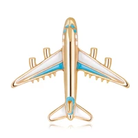 tulx airplane collar brooch pins enamel red blue plane aircraft brooches for women men party badge banquet scarf pins