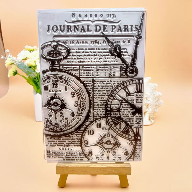 

Журнал De Paris часы с Парижем аккаунт прозрачные штампы силиконовые штампы карточка ручная учетная запись резиновые штампы для скрапбукинга ...