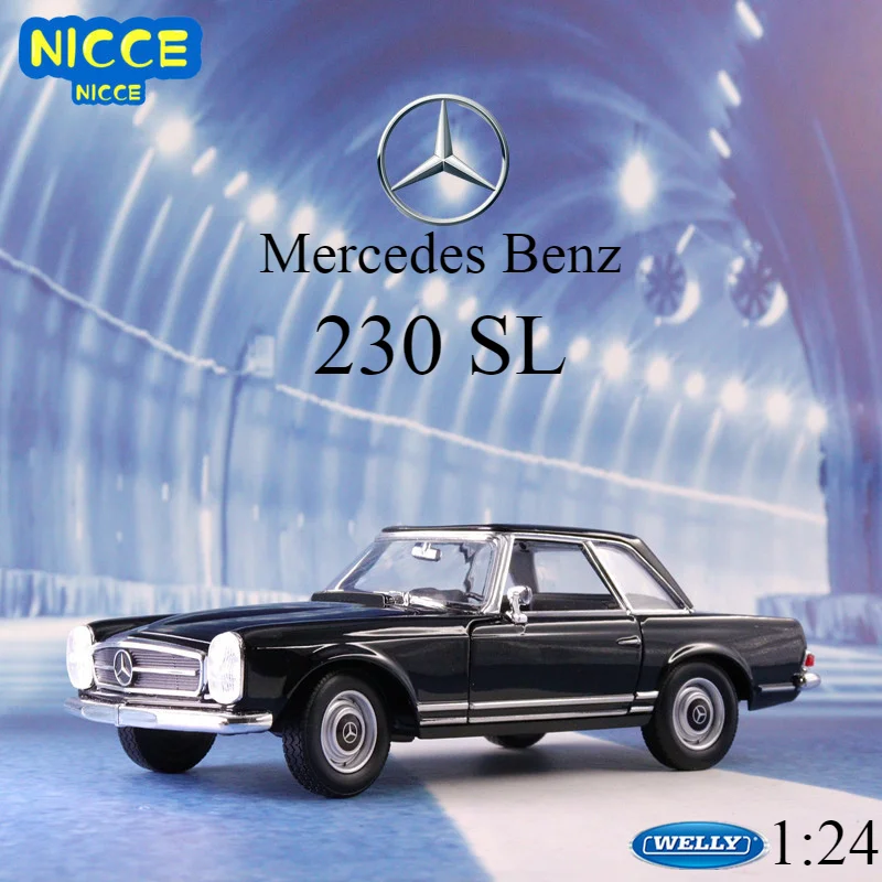 

WELLY 1:24 1963 Mercedes Benz 230 SL 220 SL500 300 SL Classic Car Model Alloy Metal Toy Car for Kids Craft Decoration Collection