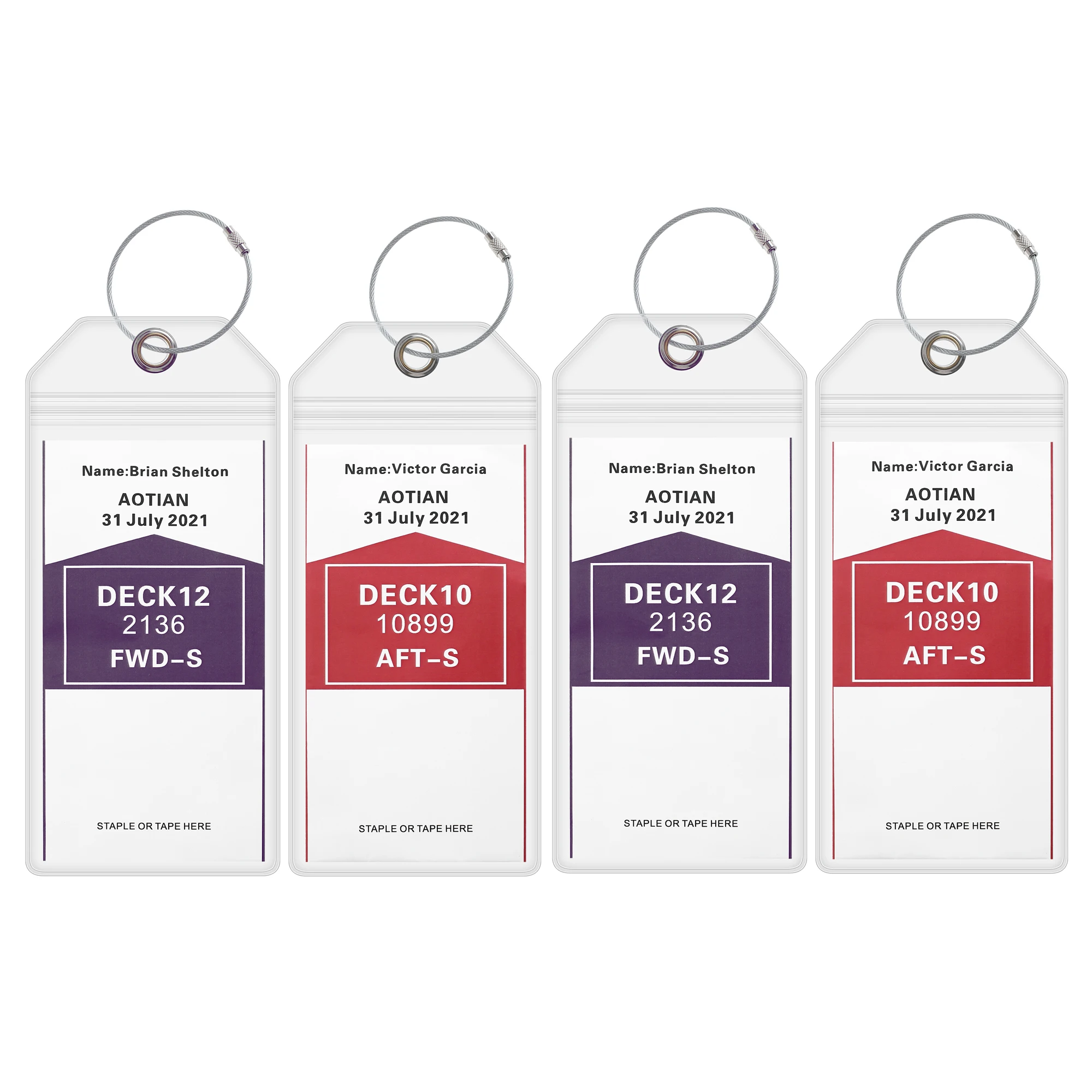 Etag Holders For Princess, Carnival, Costa, Holland America, P&o, Norwegian Cruise Ships