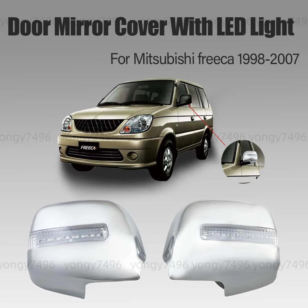 Фото Хромированные серебристые накладки на зеркала заднего вида для Mitsubishi Freeca 1998-2007, аксессуар для декора автомобиля №1