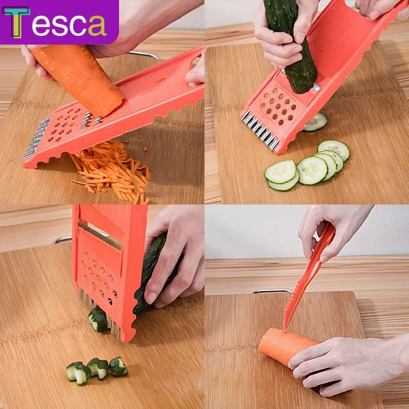 

2/4/6PCS Stainless Steel Fruit Slicer Mandoline /set Potato Peeler Useful Adjustable Vegetable Cutter Kitchen Tools And Gadgets