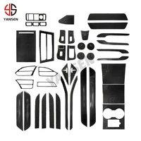 car styling real carbon fiber interior accessories decoration sticker for tesla model 3 body kit