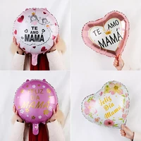 5pcsset 18inch spanish foil balloons mothers day decorations mom birthday party gift anniversary feliz dia mama air globos