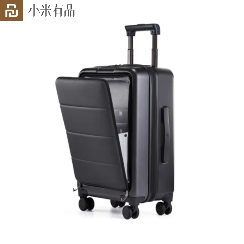 Youpin Latest 90 NINETYGO Bussiness Suitcase 20 Inch Boarding Case With Front Cover Spinner Wheels Hardshell TSA Luggage Lock