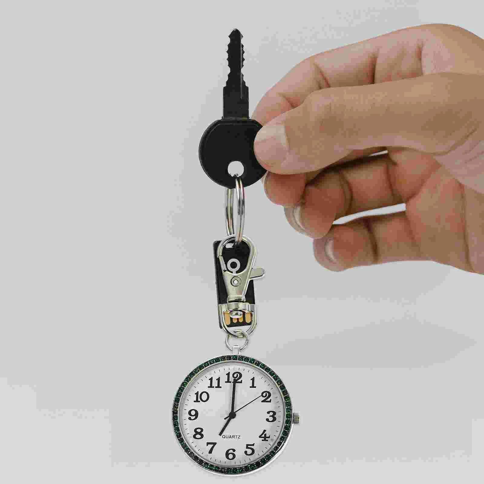 

3 Pcs Pocket Watch Mechanical Watches Men Keychain Creative Backpack Pendant Zinc Alloy Keyring Student