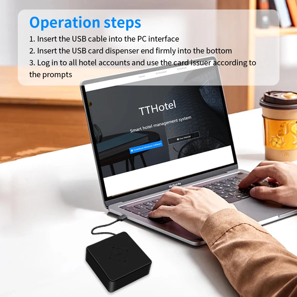 TTLOCK Card Encoder Writer Reader Bluetooth RFID Hotel Online Door Lock System S50 IC M1 Поддержка G2 Gateway TTHotel