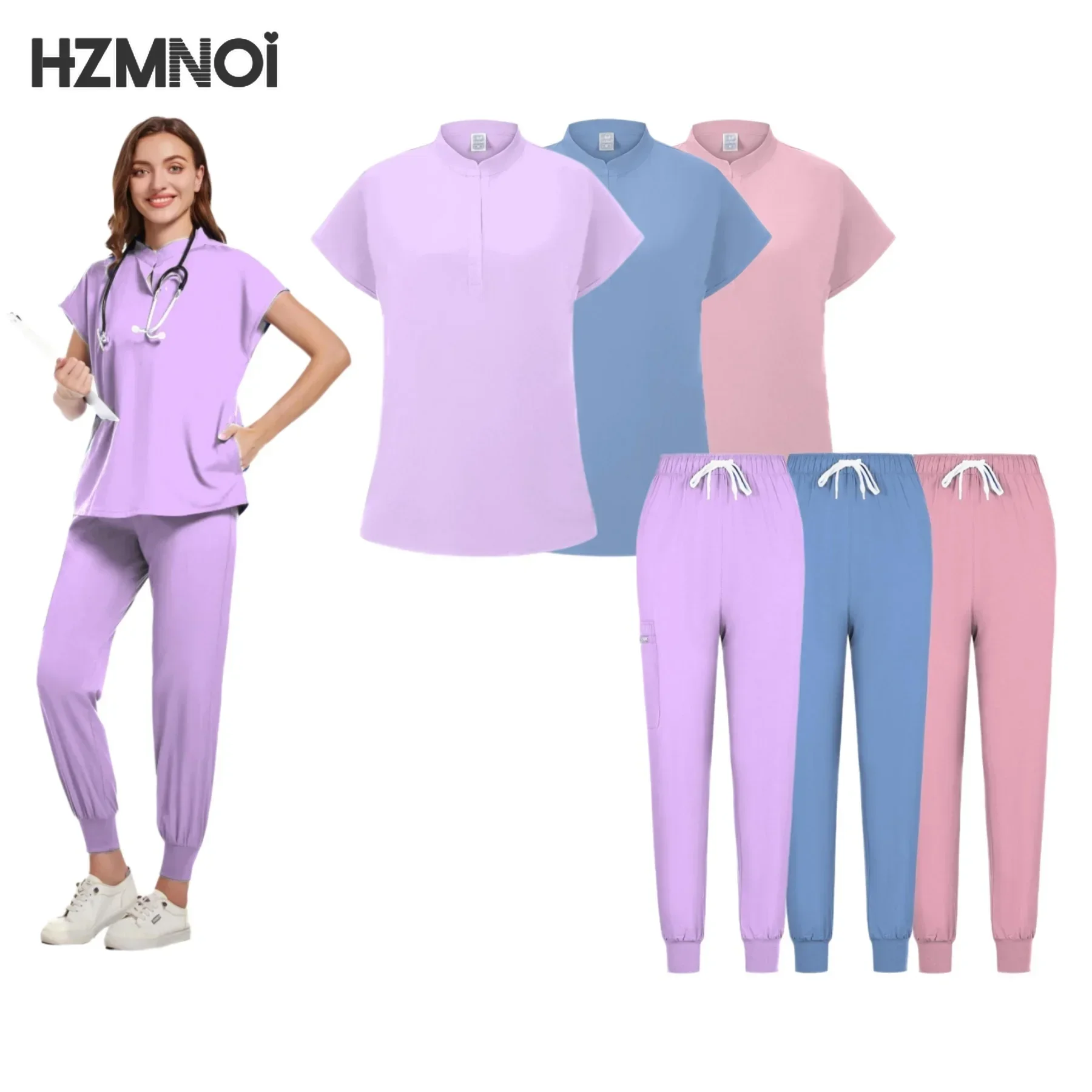 Многоцветная унисекс с короткими рукавами аптечная униформа медсестры