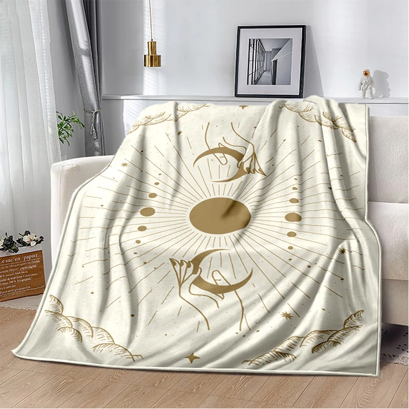 

Scale of Justice Magic Astrology Esoteric Gold Manta Sofa Bed Cover Soft Blanket Plaid Warm Flannel Throw Blankets Fans Gift