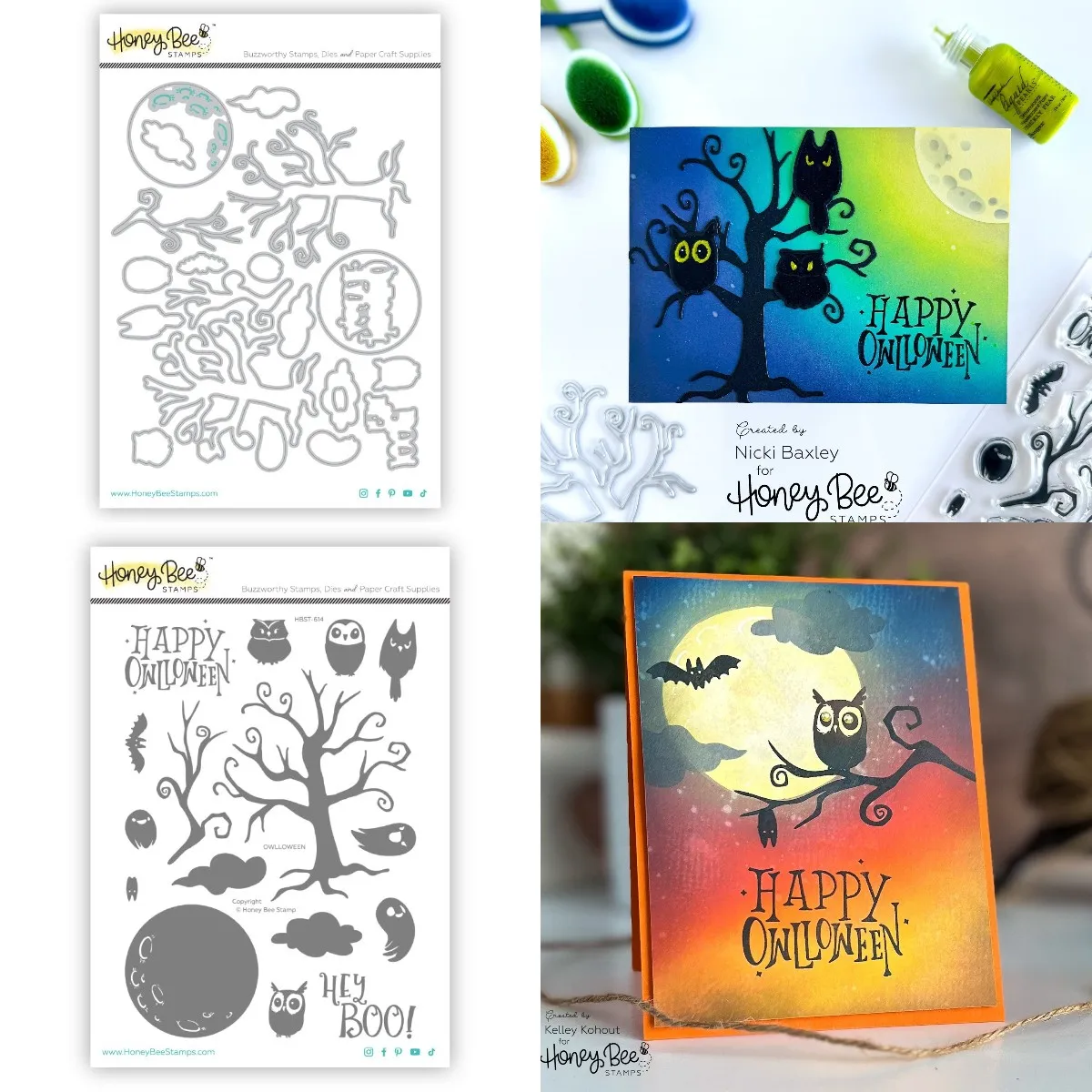 Набор штампов Owlloween-6x8 2024 августа металлические Вырубные штампы для сделай сам