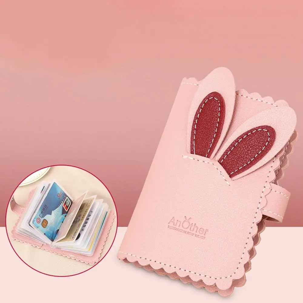 

Coin Purse Multi-card Slot Cute Rabbit Ear Money Clip Women Wallet Organ Card Holder Credit Card Clip Women Card Bags