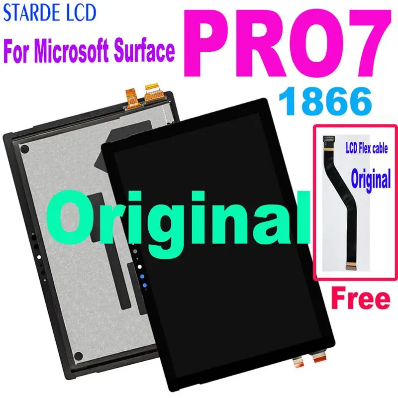 

ЖК-дисплей AAA + для Microsoft Surface Pro 7 1866, ЖК-дисплей с сенсорным экраном и дигитайзером для Microsoft Surface Pro 7 Pro7, ЖК-дисплей в сборе