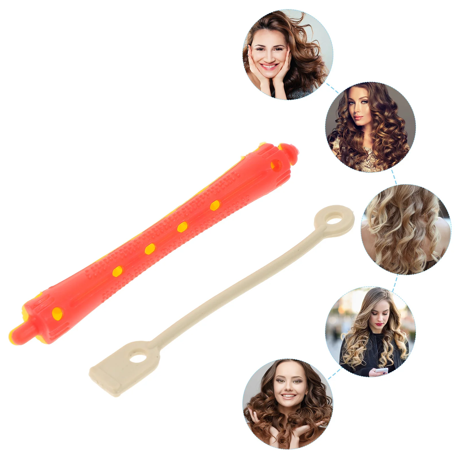 24 шт. полый рулон с резиновой лентой для бигуди него щипцы завивки пермобо