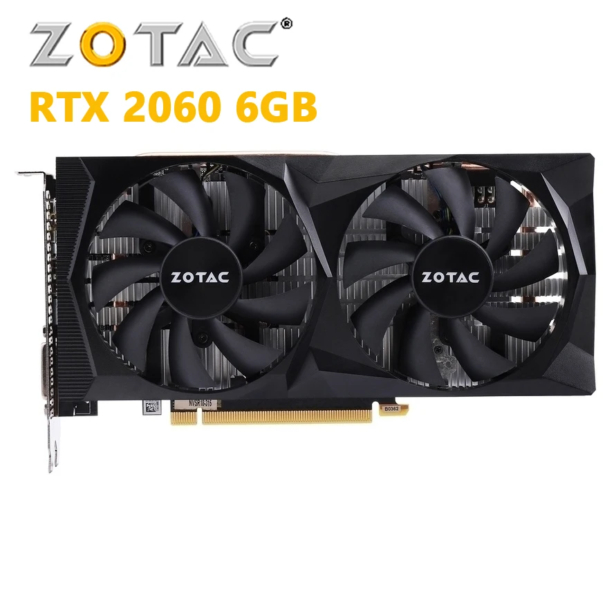 ZOTAC GeForce RTX 2060-6GD6 графические карты GPU Map для NVIDIA RTX 20 серии RTX2060 6 ГБ 12nm RTX 2060 видеокарта VR готовая к использованию