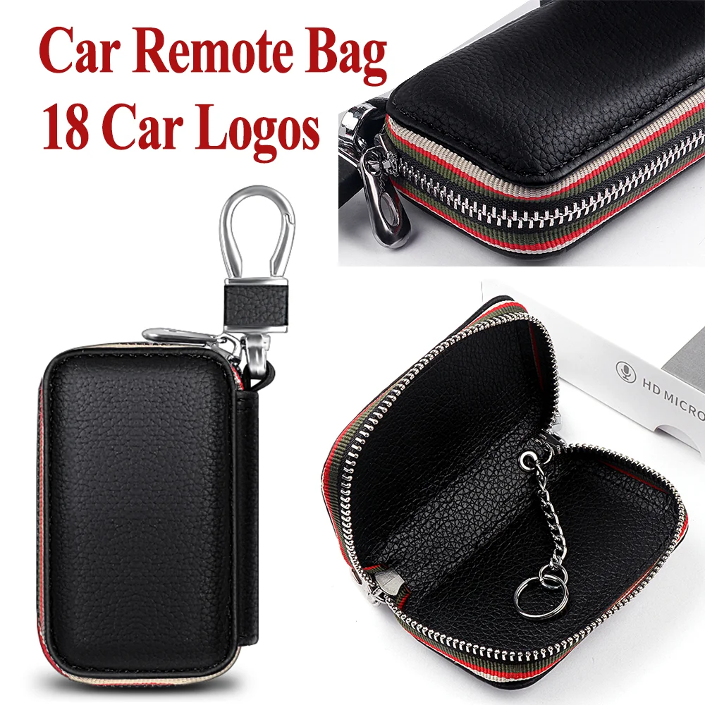 

Leather Car Remote Keychain Protector Key Case Cover Bag Accessories For KIA Sportage Rio Ceed Picanto Morning K2 K3 K4 K5 K6 K7