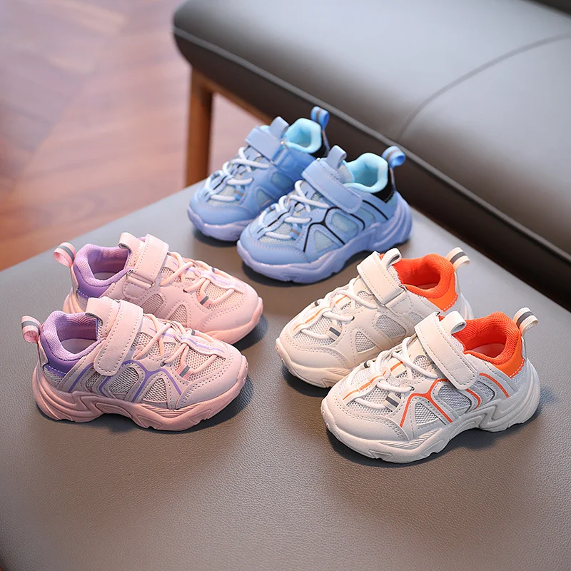 

Children Sneakers Air Mesh Hollow Out Fashion Rubber Sole Non-slip Boys Girls Spring Casual Shoes Outdoor Flat Kids Sport Shoe