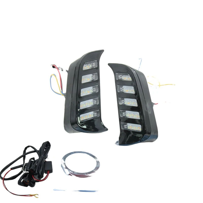 Трехцветный стример светодиодные дневные ходовые огни противотуманные фары