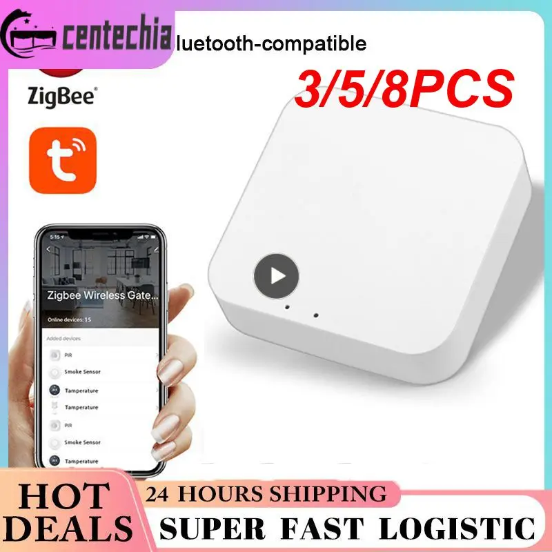 

Смарт-шлюз Zigbee с дистанционным управлением, беспроводной шлюз с несколькими режимами, управление через приложение, 3/5/8 шт.