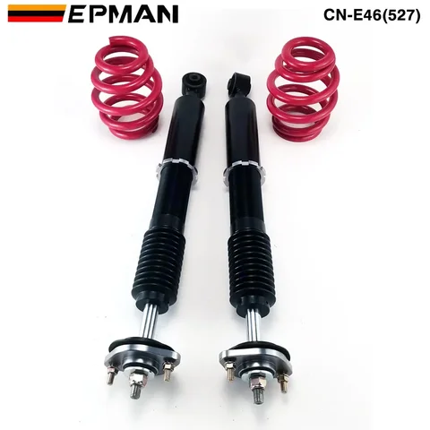 EPMAN coiloверсия Пружинные стойки, гоночная подвеска Coilover Kit, амортизатор для 01-05 BMW E46 330i/330Ci/330xi CN-E46(527)