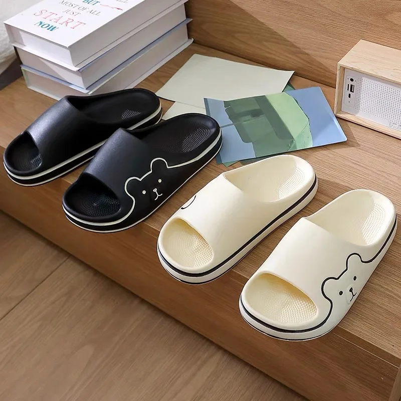 Женские домашние тапочки сланцы с мультяшным рисунком супермягкая подошва