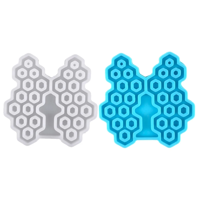 

Honeycomb Shaped Earrings UV Epoxy Resin Mold Handmade Necklace Keychain Eardrop Danglers Pendants Silicone Mould DIY