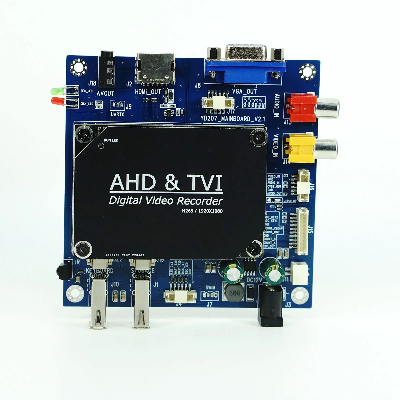 1-канальная плата видеорегистратора AHD 1080P/AHD 720P/CVBS 960P записи видео и аудио с