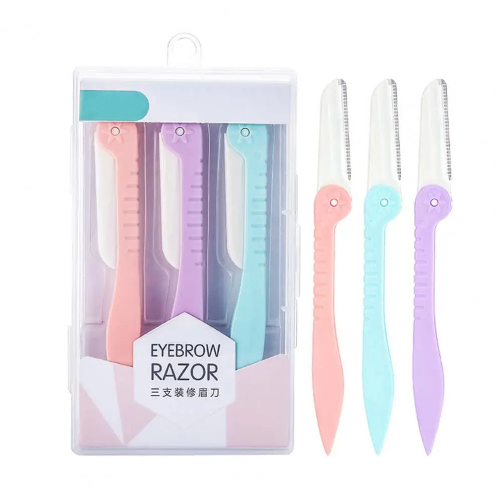 

Подарок девушке длинный срок службы складной триммер для бровей из нержавеющей стали для женщин