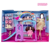 miniature dollhouse furniture accessories education kids toys pregnant lady female figure 30cm clothes dress for barbie diy game
