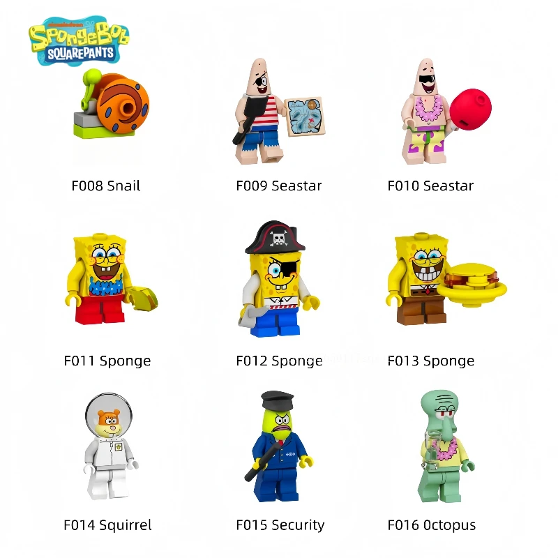 SpongeBob Patrick Star Blocks Cartoon Anime Assemb