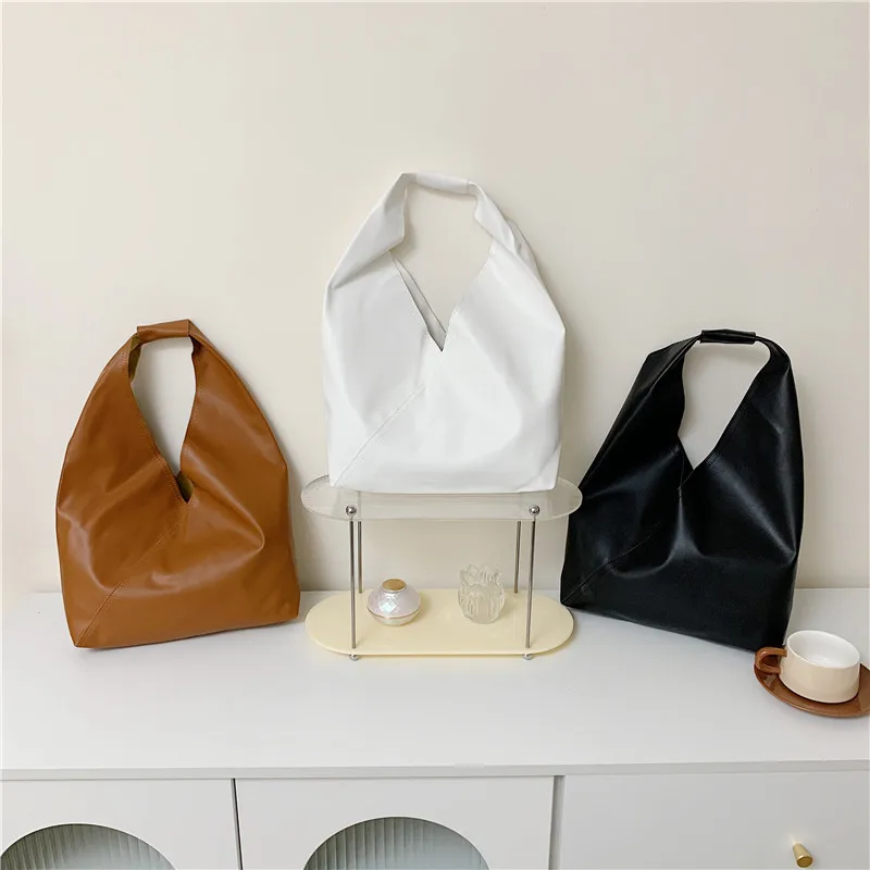 Vintage Women Luxury Tote Bag Large Capacity Shoulder Bag Soft PU Leather Handbag and Purse Designer Lady Armpit Bags Purse Sac