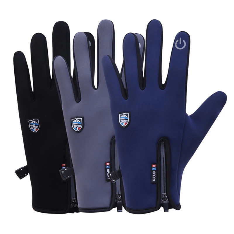 

Winter Women Men Gloves Touch Cold Waterproof Motorcycle Cycle Gloves Male Outdoor Sports Warm Thermal Fleece Running Ski Gloves