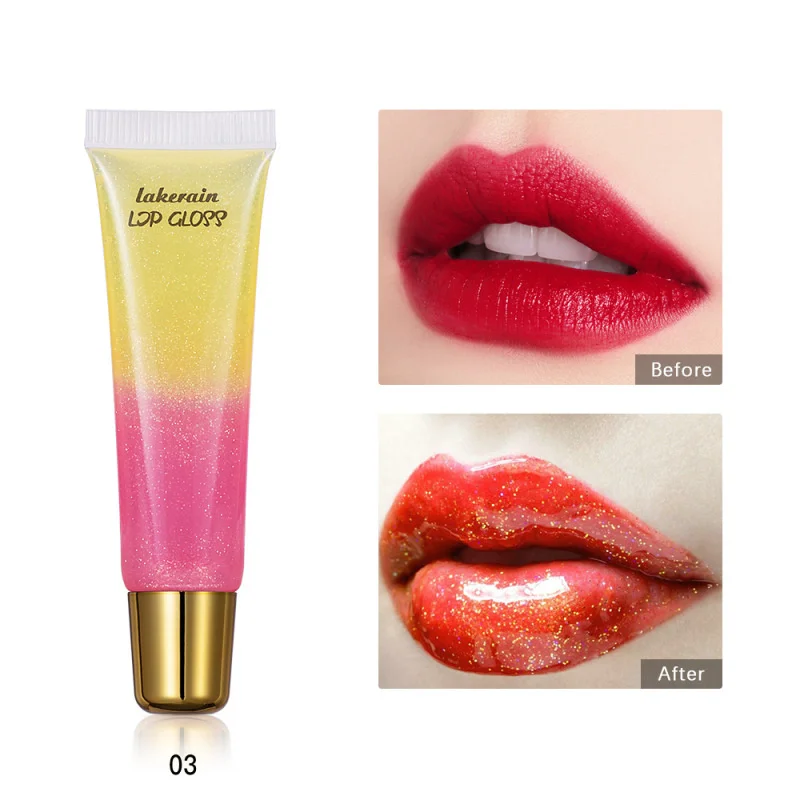 

Sdotter Moisturizing Lip Gloss Lips Plumping Oil Mix Color Shiny Lipgloss Waterproof Long Lasting Women Nourish Lipstick Glaze C