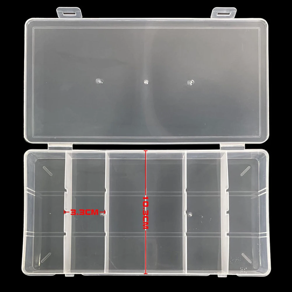 

18 Slots Adjustable Plastic Fishing Lure Hook Tackle Box Storage Case Portable Tackle Multifunctional Organizer Fishing Boxes