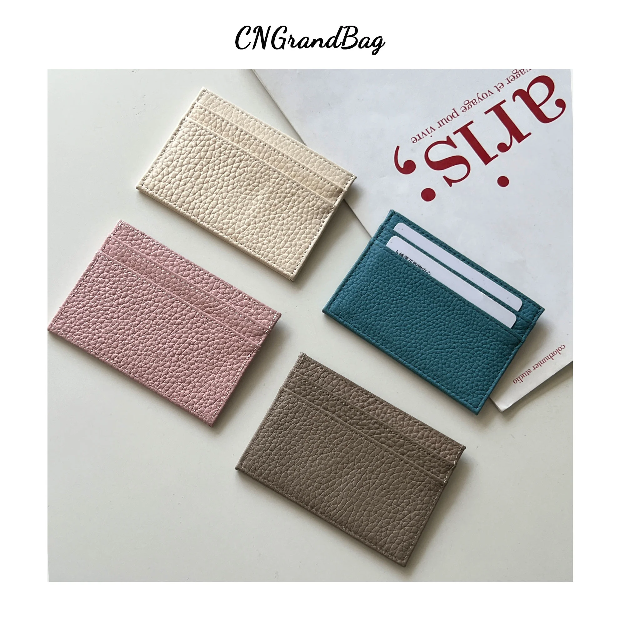 Free Custom Initial Genuine Cow Leather Card Holder Men Slim Wallet Business Bank Cardholder Women Credit Card Drop Shipping