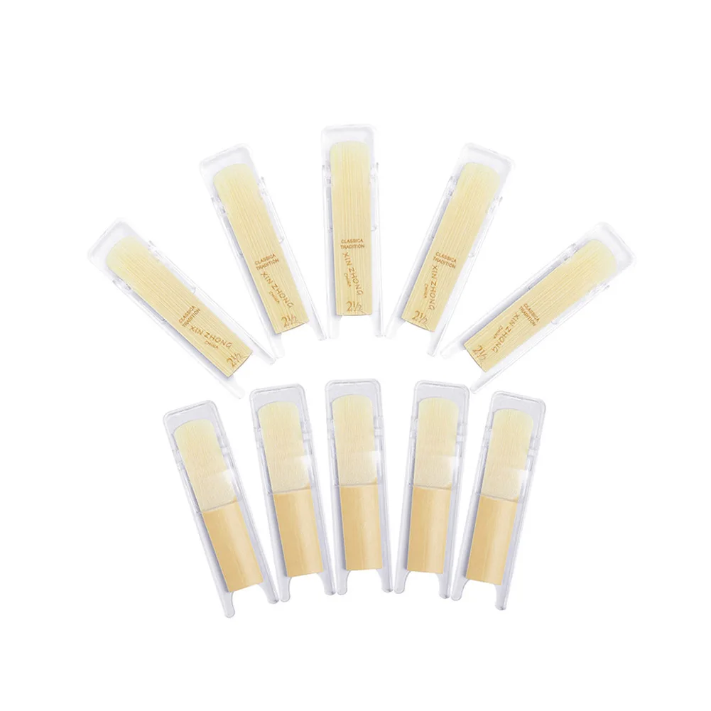 

Reeds Soprano Saxophone Reeds Instruments Parts Sax Strength 2.5 10 Pcs 10*/set 6.1cm × 1.3cm Instrument Parts