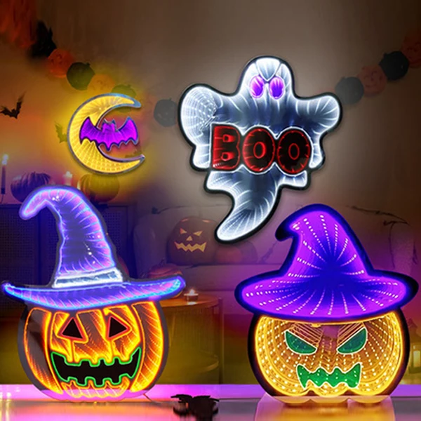 Подарок на Хэллоуин зеркальная фотография в виде тыквы